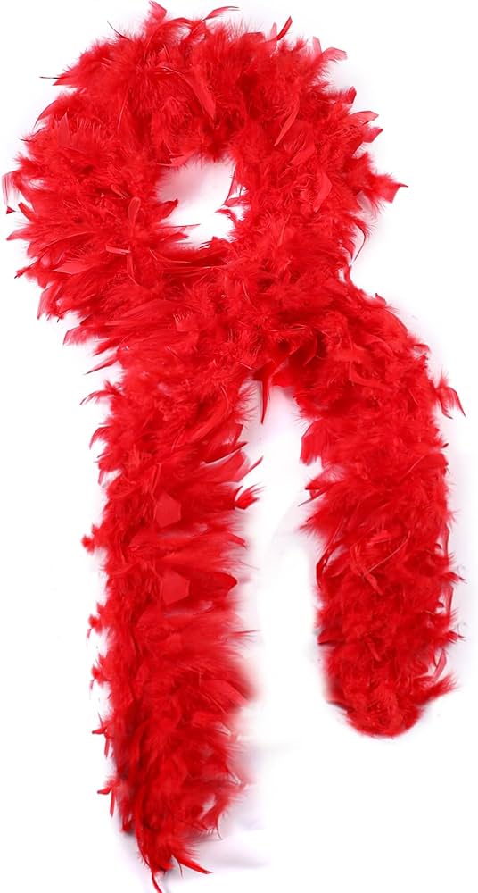 Red Feather Boa — 6ft