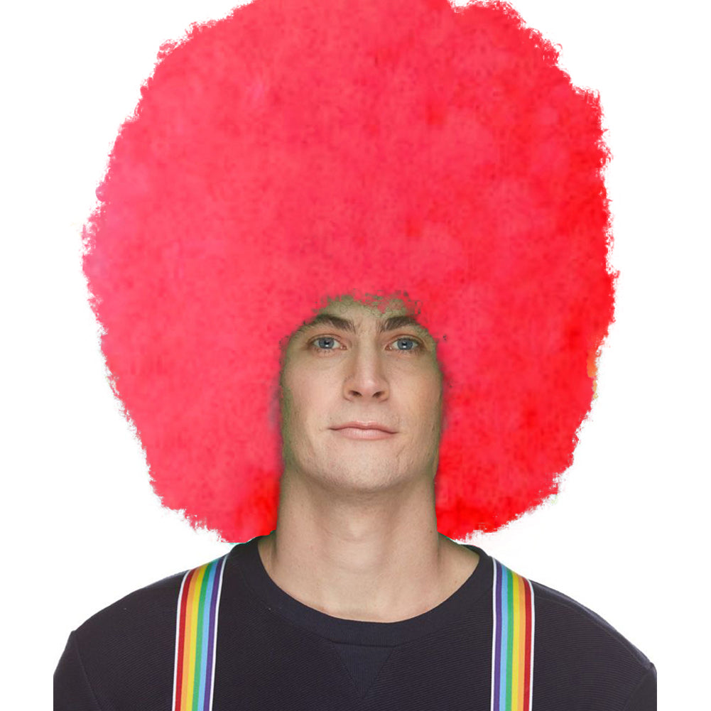 Red Foam Afro Wig